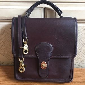 Vintage Coach NYC Station Bag-Burgundy leather